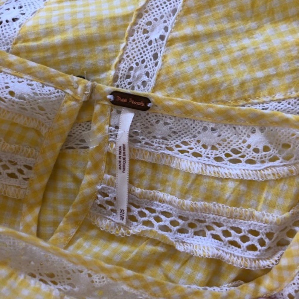 Free People Sunny Day Gingham Dress Size XS - Picture 6 of 6